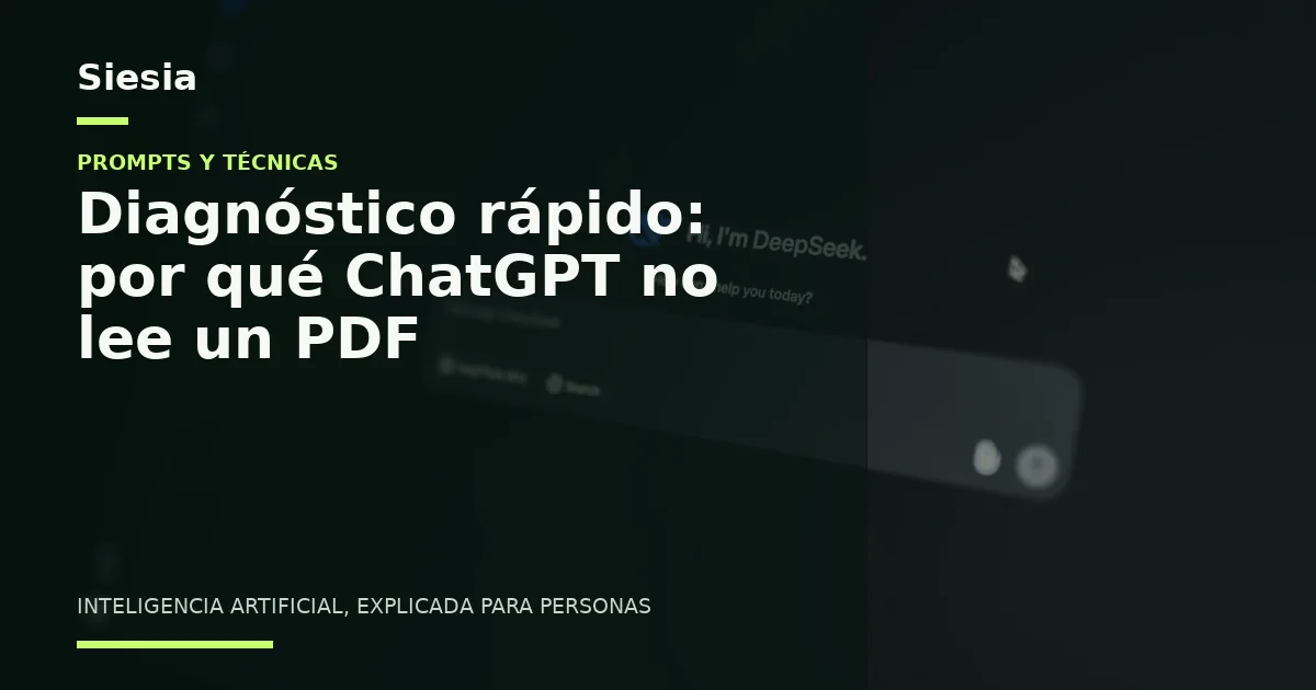 ChatGPT no puede leer mi PDF: 7 causas y soluciones