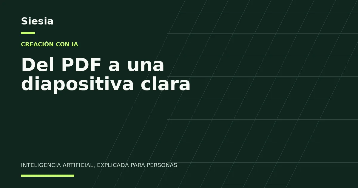 Cómo convertir un PDF en una diapositiva profesional con IA